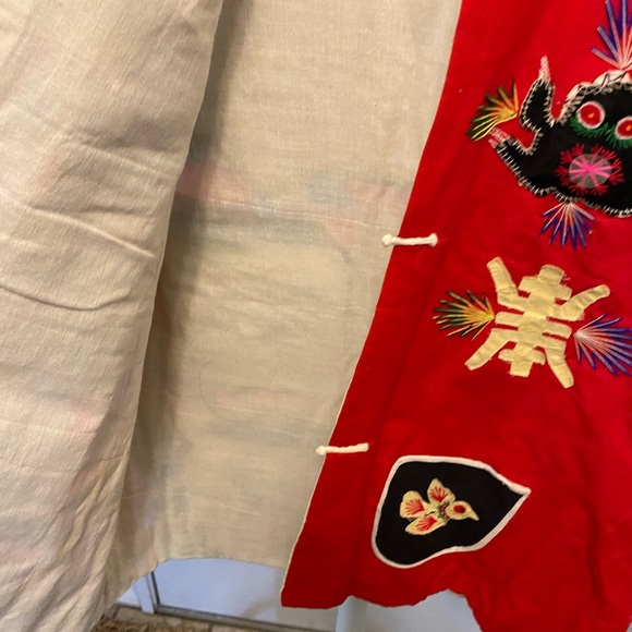 Fabulous Vintage Handmade Quilted Patchwork Oriental Design Vest 1 Of A Kind XL - Picture 15 of 16